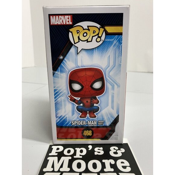 Funko Pop! Spider-Man Far From Home:Spider-Man Hero Suit 468 Figure W/Protector - Picture 5 of 13